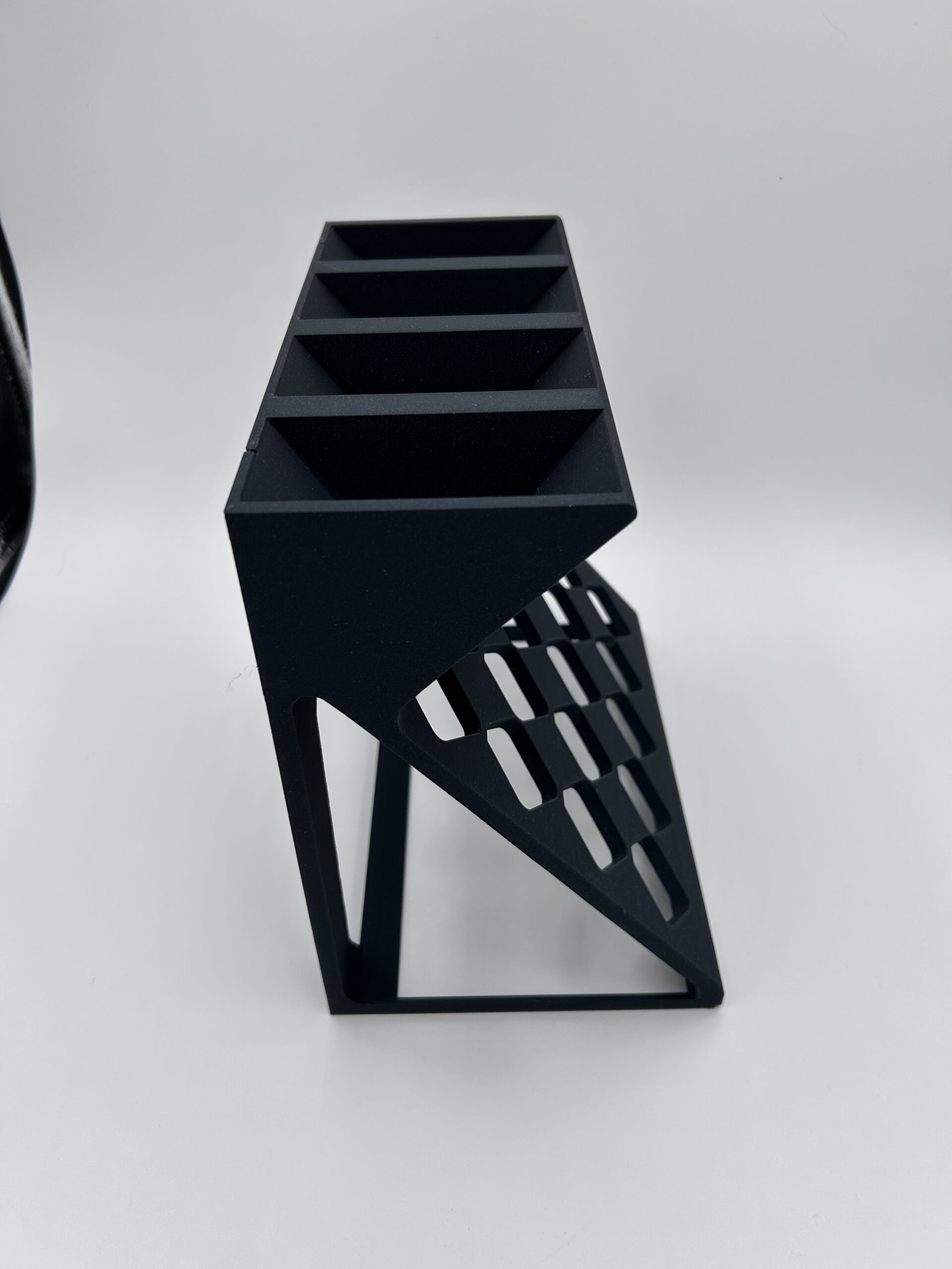 20 slot individual coffee creamer holder and sweetener sugar caddy left side view empty