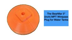 2 inch (and 3, 4, and 1.5 inch) MPT Water Tank Plug with Wirepass Hole for Submersible Pressure Sensor Wires