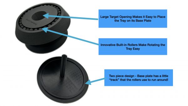 31 k-cup pod holder 3 level carousel with circular trays bottom view
