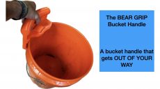 5 gallon bucket replacement handle bear grip side handle holding the bucket view