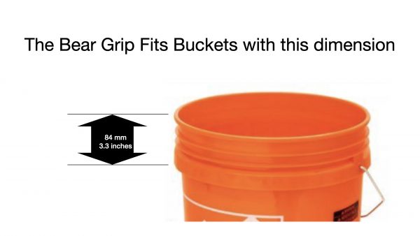 Key measurement for fitting the 5 gallon bucket handle to the bucket