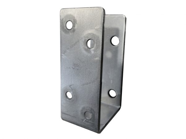 heavy duty door barricade brackets open drop 2x4 bar holder galvanized rear view