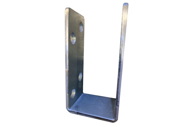 heavy duty door barricade brackets open drop 2x4 bar holder galvanized other side view