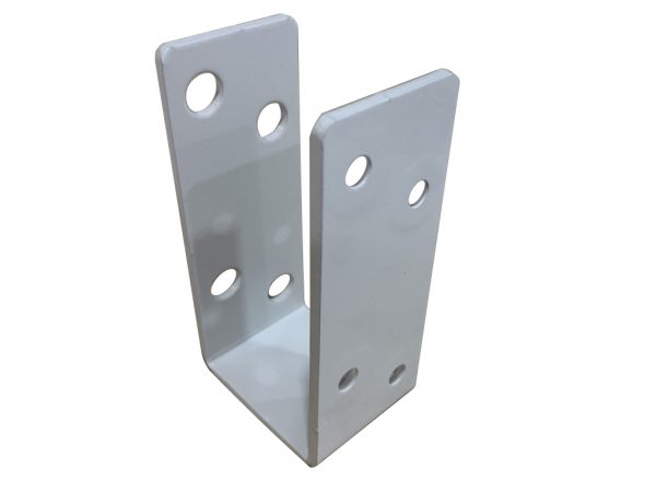heavy duty door barricade brackets open drop 2x4 bar holder antique white rear view