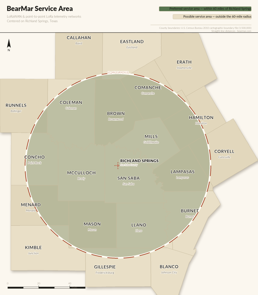 BearMar Preferred Service Area. The entire USA would make sense, but if I have to drive/visit survey, that is something to work out.