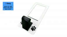 1 gang universal fit leash holder for wall mount for underneath outlet wall plate - front view