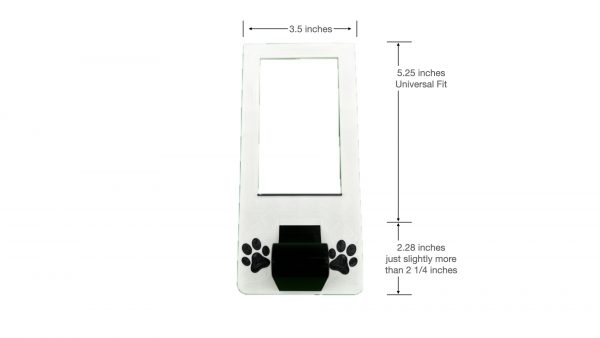1 gang universal fit leash holder for wall mount for underneath outlet wall plate - dimensions