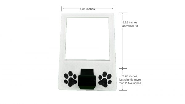 2 gang universal fit dog leash holder for wall mount for underneath outlet wall plate with paw prints - dimensions