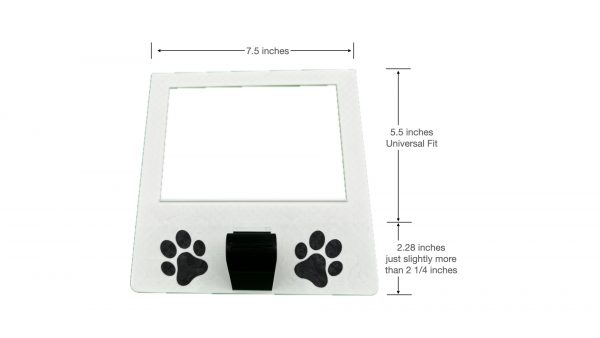 3 gang universal fit dog leash holder for wall mount for underneath outlet wall plate with paw prints -dimensions