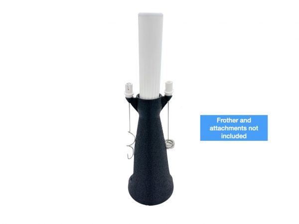 counter top multi attachment milk frother stand product pictures ROUND BASE rear view
