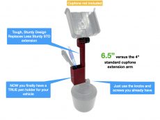 Cupfone Replacement Extension with Pen Pencil Car Organizer FEATURES