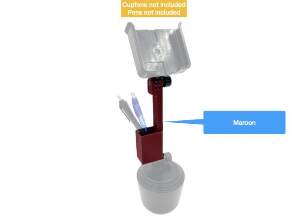 Cupfone Replacement Extension with Pen Pencil Car Organizer Front View