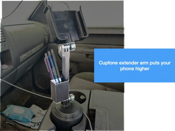 Cupfone Replacement Extension with Pen Pencil Car Organizer in my pickup