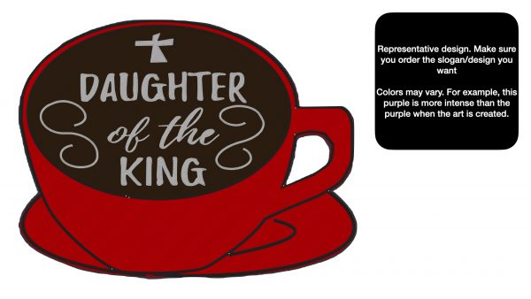 decorative coffee bar accessory espresso bar art with cute message written in foam - red daughter of the king