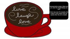 decorative coffee bar accent wall espresso bar art with cute message written in foam - red live laugh love