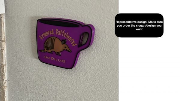 decorative coffee bar accessory or espresso bar kitchen wall art - San Saba Armadillos