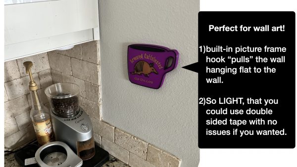 decorative coffee bar accessory or espresso bar kitchen wall art - discussing clever mounting options