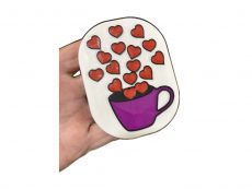 valentine's day gift for milk frother holder - coffee bar accessory - faceplate only