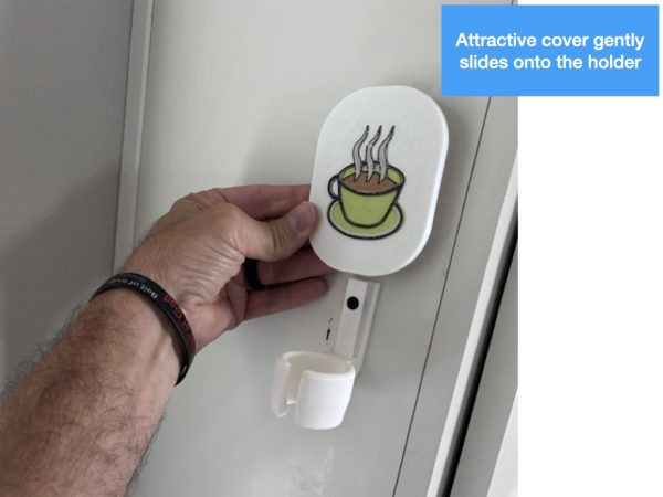 ‎milk frother stand only wall mount green highlight coffee cup accent piece inserting onto bracket