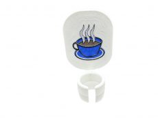 ‎milk frother holder only wall mount blue highlight coffee cup naked without frother inserted