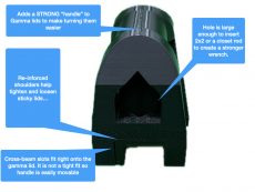 Gamma Seal Lid Handle Tool V2 for airtight bucket lids and Vittles Lids - BLACK