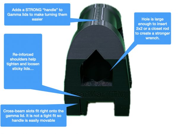 Gamma Seal Lid Handle Tool V2 for airtight bucket lids and Vittles Lids - Image 14