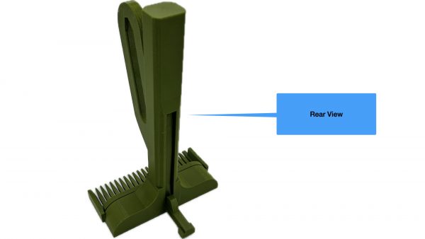 get rid of grass burrs using the Burr Buster - rear view