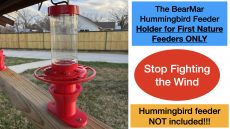 hummingbird feeder holder for windproofing first nature nectar feeders