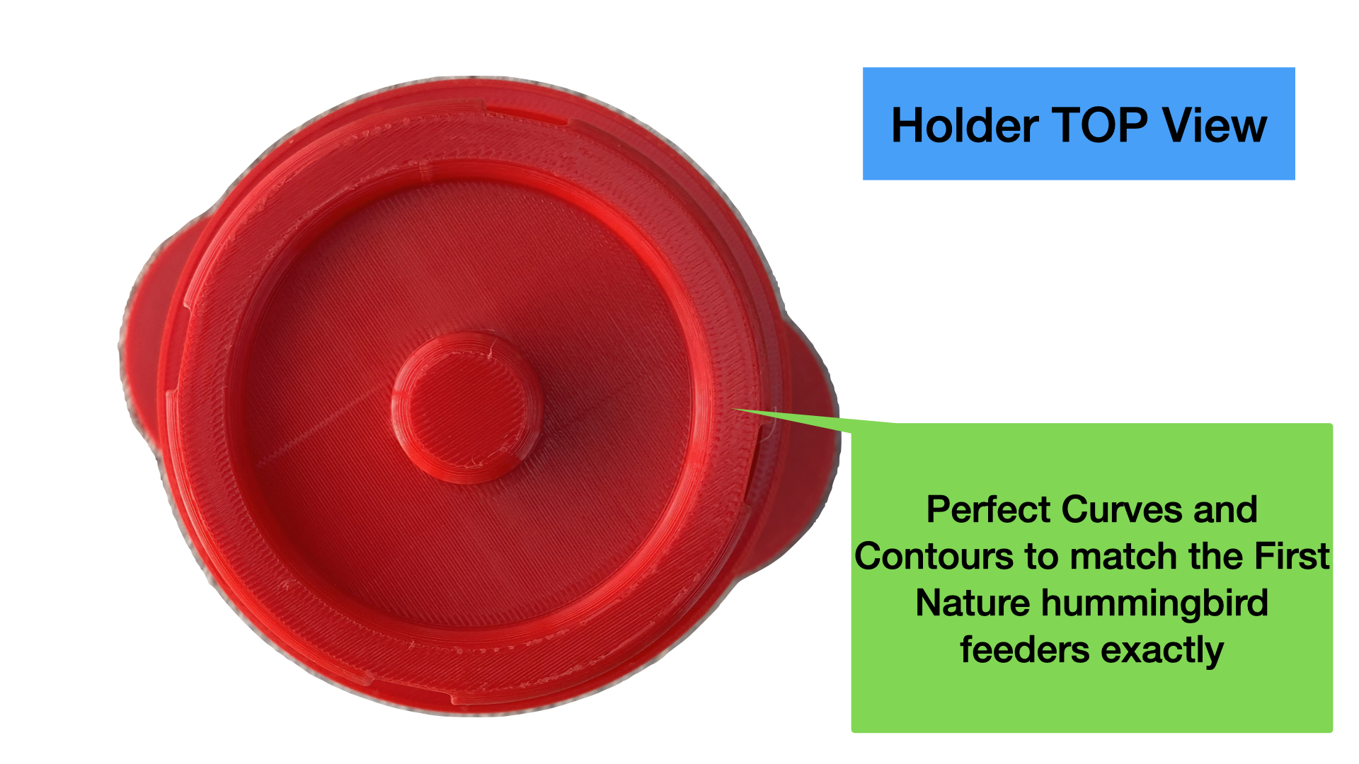 hummingbird feeder holder for windproofing first nature nectar feeders - top view