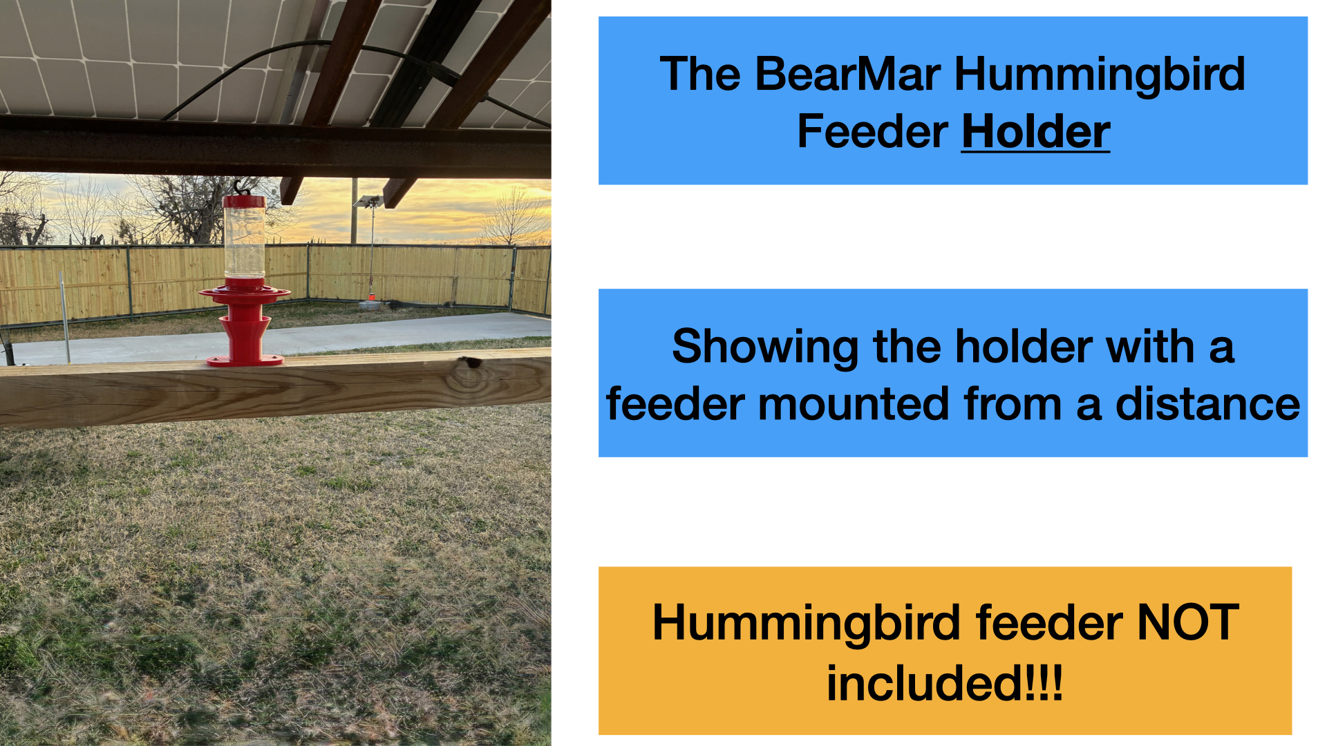 hummingbird feeder holder for windproofing first nature nectar feeders - nice view