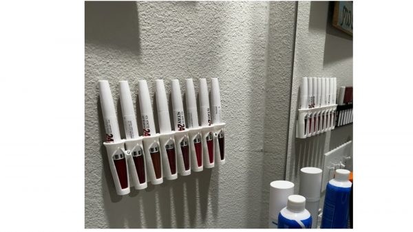 maybelline 24 hour superstay makeup organizer for lip stick gloss showing low profile wall mount
