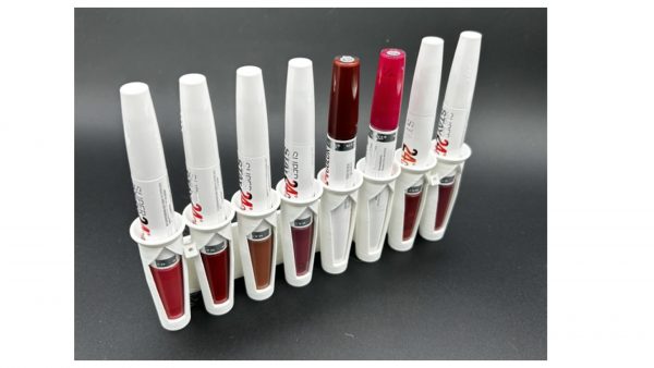 maybelline 24 hour superstay makeup organizer for lip stick gloss showing lip gloss color up down