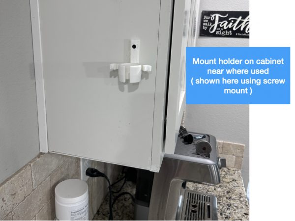 ‎multiple attachment milk frother stand only wall mount showing mounting bracket