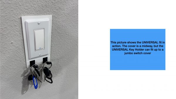 key holder hook rack key holder for wall mount under light switch cover - 1 gang - showing use