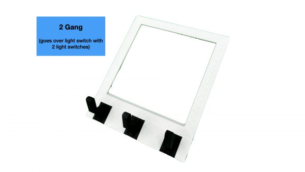 key holder hook rack key holder for wall mount under light switch cover - 2 gang -