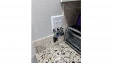 key holder for wall mount under light switch cover - 2 gang - installed in use