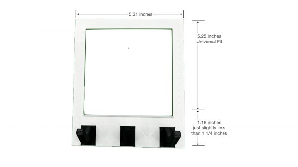 key hook holder for wall mount under light switch cover - 2 gang - dimensions