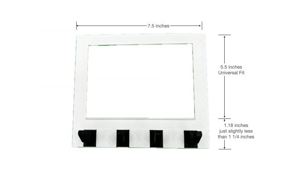 keychain holder for wall mount under light switch cover - 3 gang - dimensions