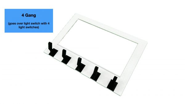 keychain holder for wall mount under light switch cover - 4 gang -