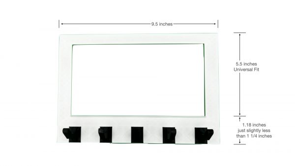 keychain holder for wall mount under light switch cover - 4 gang - dimensions