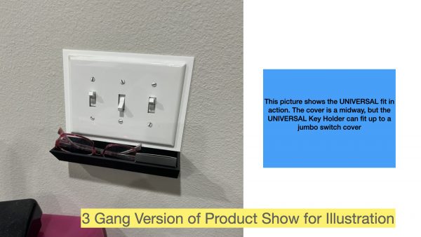 Tray for wall mount behind light switch cover - 1 Gang - Mounted