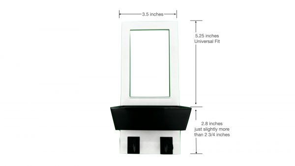 Key Hooks for Wall with Wallet Tray - 1 Gang - Dimensions