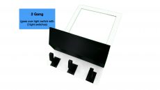 Key Hooks for Wall with Phone Tray - 2 Gang