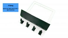 Key Hooks for Wall with Storage Tray - 3 Gang -