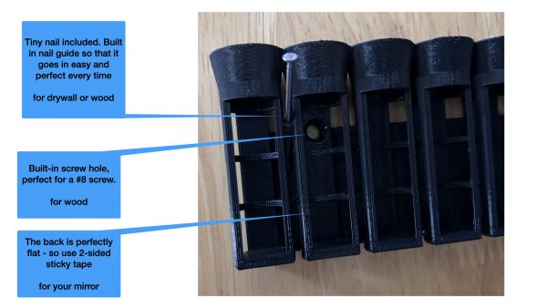 ‎covergirl lip stick organizer wall mount showing mounting installing detail